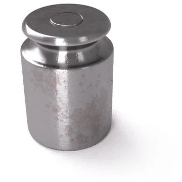 Small calibration weight on white background Stock Illustration