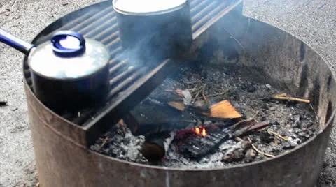 Small campfire Stock Footage 22664597