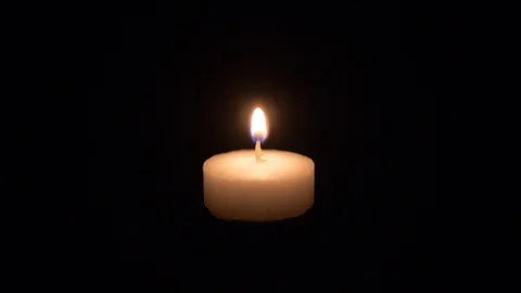 Small candle being lit Stock Footage 87320195