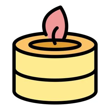 Small candle icon vector flat Illustrazione stock