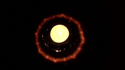 Small candle on the table Stock Footage 8509980