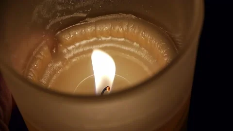 Small Candle Tilt Stock Footage