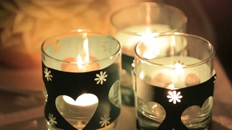 Small Candles Flickering Video stock 51734013