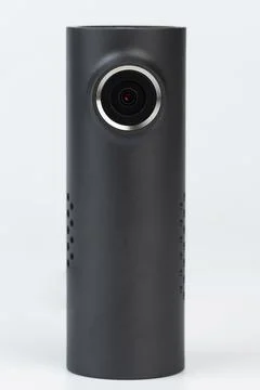 Small car dashcamera with lens Stock Photos