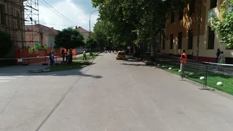 A small car drives by fast 스톡 동영상 142519249