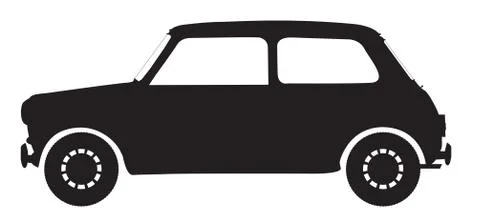 Small Car Silhouette 스톡 일러스트