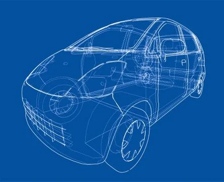 Small Car Sketch Stock Illustration