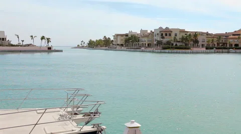 Small caribbean port Stock Footage 46762063