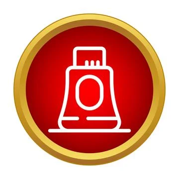 Small cartoon bottle liquid icon in red circle Illustrazione stock