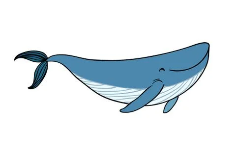 A small cartoon whale. Stock Illustration
