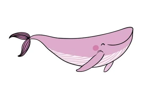 A small cartoon whale. Stock Illustration