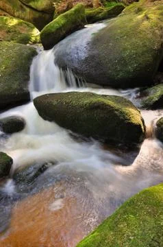 Small cascade in the Bohemian Forest Stock-Fotos