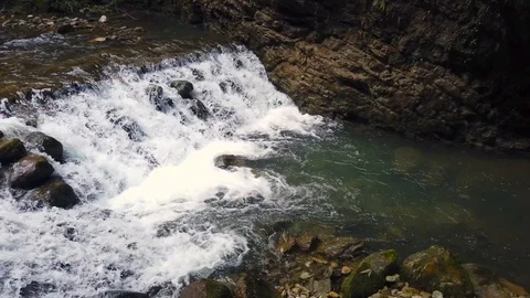 Small cascade on a river in Grand Canyon in China Stock Footage 117806939