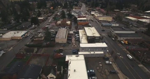 Small Cascade Town - North Bend Washington Stock Footage 87964224