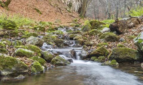 Small cascades on the river Stock Photos