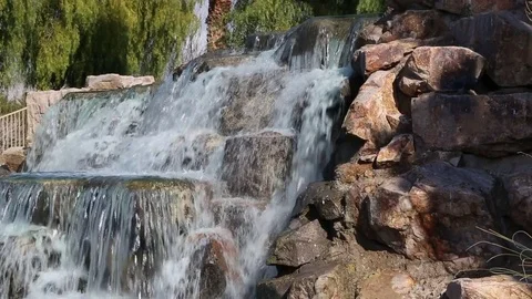 Small cascading waterfall Stock Footage 77280157