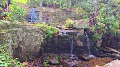 Small Cascading Waterfalls Video Horizontal Stock Footage 318958743