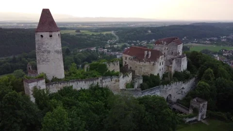 Small castle in lower austria captured with MINI 2 Stock Footage