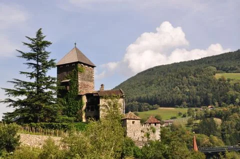 Small castle in the mountain Stock Photos