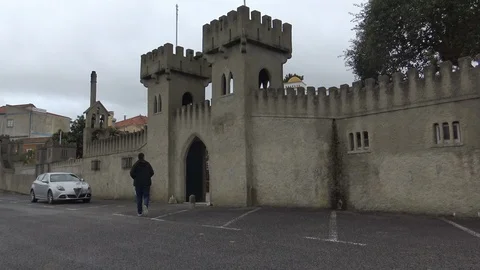 Small Castle Walls For Exhibit Stock Footage 108259154