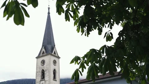 A small Catholic church Stockbeeldmateriaal 243376274