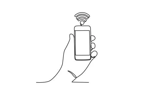 A small cellphone with an Internet network Stock Illustration