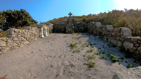 SMALL CEMETERY IN FOREST Stock Footage 94230561