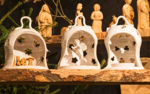Small ceramic Nativity. handmade Foto stock