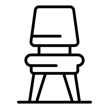 Small chair icon outline vector. Garden chair Stock Illustration