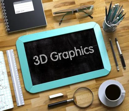 Small Chalkboard with text 3D Graphics Illustration