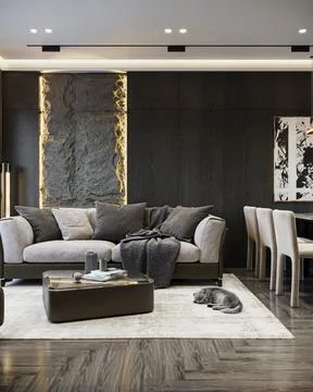 Small Changes, Big Impact Easy Updates for Your Living Room Interior Design.. Stock-Illustration