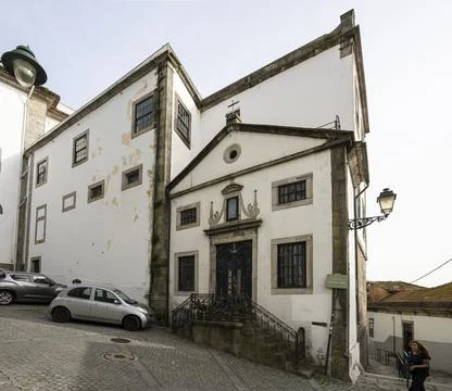 Small chapel along the Caminho Novo steep stairways in Porto, Portugal Stock Photos