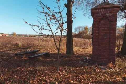 A small chapel among the fields Foto stock