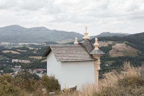 Small chapel on the hill Stock Photos