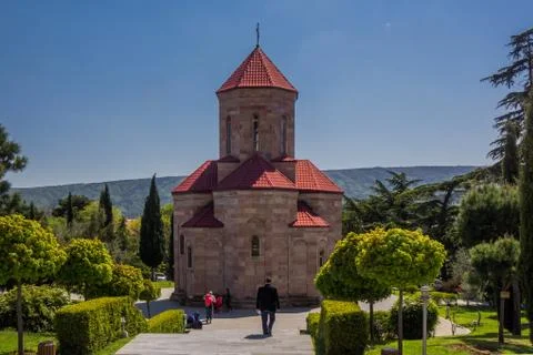 Small chapel next to Tsminda Sameba Cathedral Stock Photos