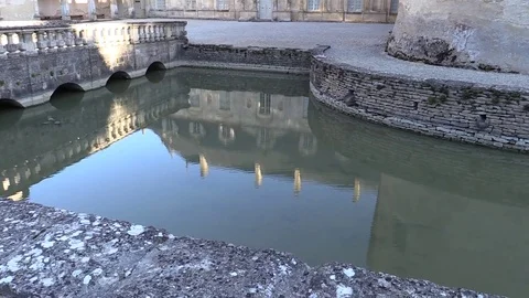 Small chateau waterside Stock Footage 77268092