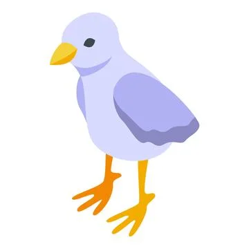 Small chick icon isometric vector. Easter chicken Illustrazione stock