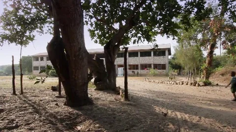 Small child arrives at school Vídeos de archivo 69256711