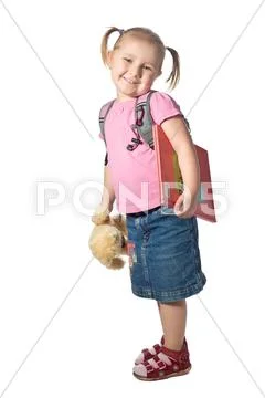 Small child with a book Stock Photos