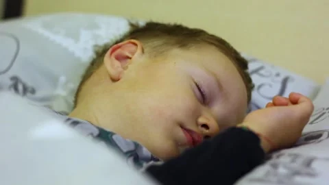 Small child, boy sleeping close-up Stock Footage 250483217