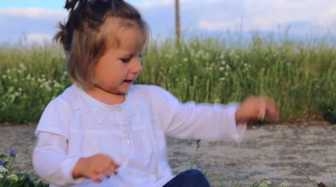 Small child eats it with relish. Stock Footage 44193972