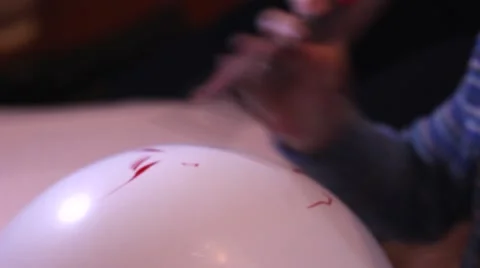 A Small Child of Five Years Does Psychological Exercises. the Child Draws Using Stock Footage 68826976