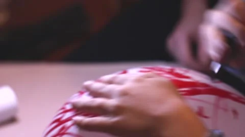 A Small Child of Five Years Does Psychological Exercises. the Child Draws Using Stock Footage 68826984