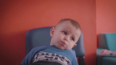 Small Child Looking Bored Stock Footage 199660406