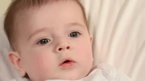 Small child plays emotionally Stock Footage 20542738