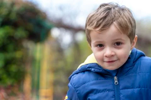 Small child portrait looking at the camera Stock Photos