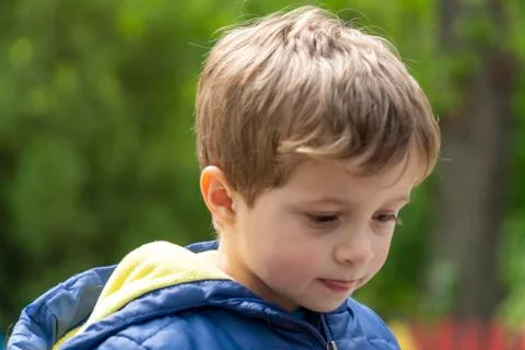 Small child portrait looking at the camera Stock Photos