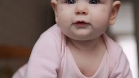 A small child tries to grab the camera Stock-Footage 85219422