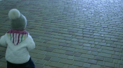 A small child in the tunnel Stock Footage 29674734