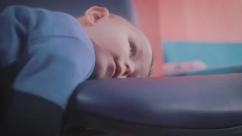 Small Child Watching TV Stock Footage 199660407